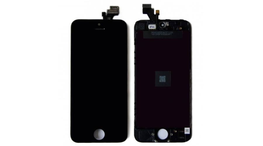 Apple iPhone 5 LCD Fekete AAA