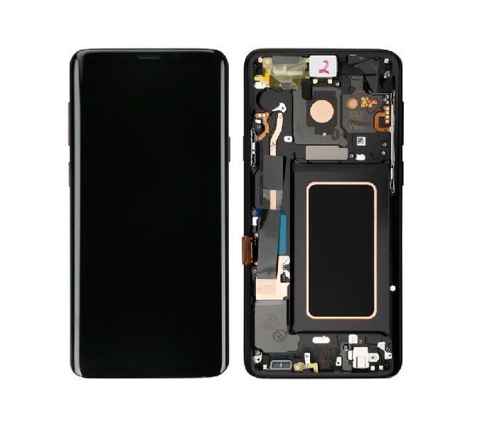 Samsung G960 S9 LCD Keretes Gyári Fekete