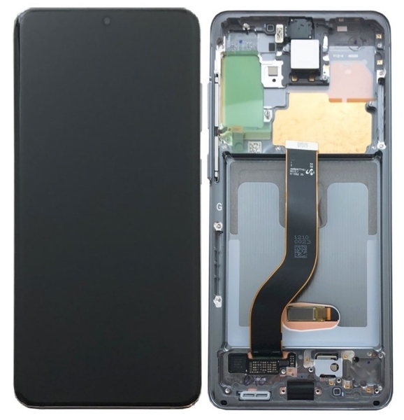 Samsung G980 S20 4G/5G LCD Keretes Gyári Szürke