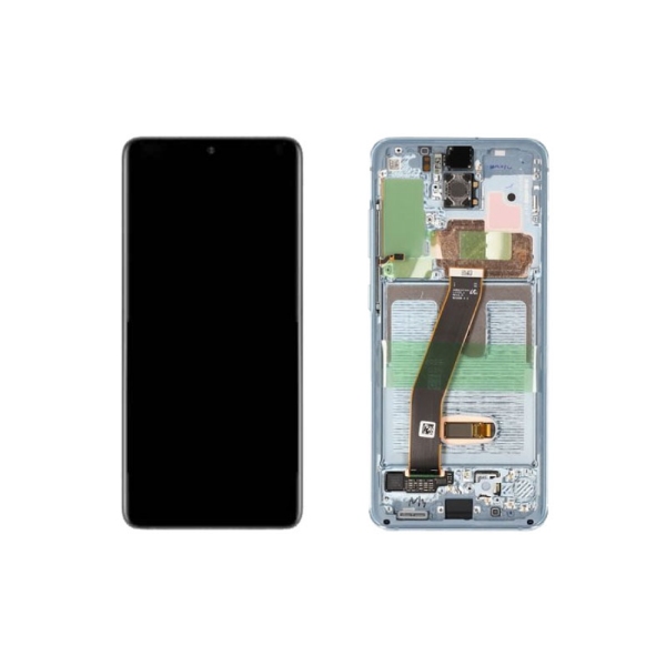 Samsung G980 S20 4G/5G LCD Keretes Gyári Kék