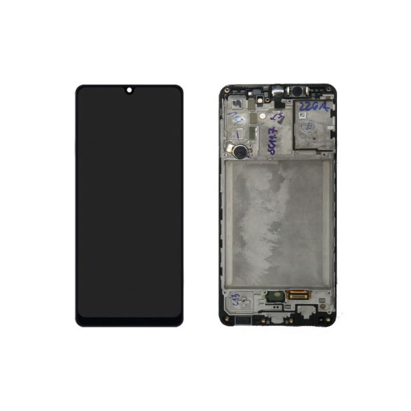 Samsung A315 A31 LCD Keretes Gyári Fekete