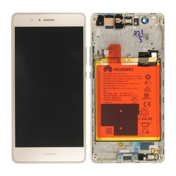 Gyári Huawei P9 Lite 2016 LCD+Keret+Akku White
