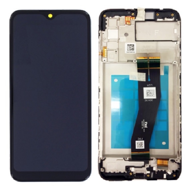 Samsung A025F A02S LCD Keretes AAA Fekete