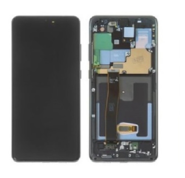 Samsung G988 S20 Ultra LCD Keretes Gyári Fekete