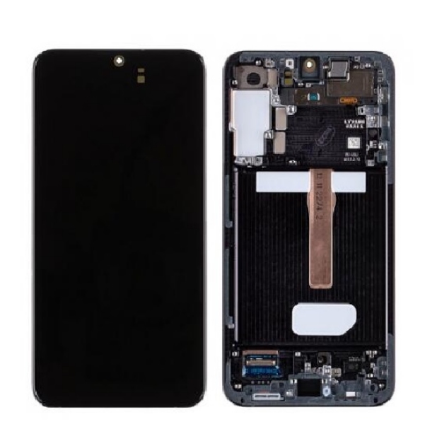 Samsung S906 S22 Plus LCD Keretes Gyári Fekete