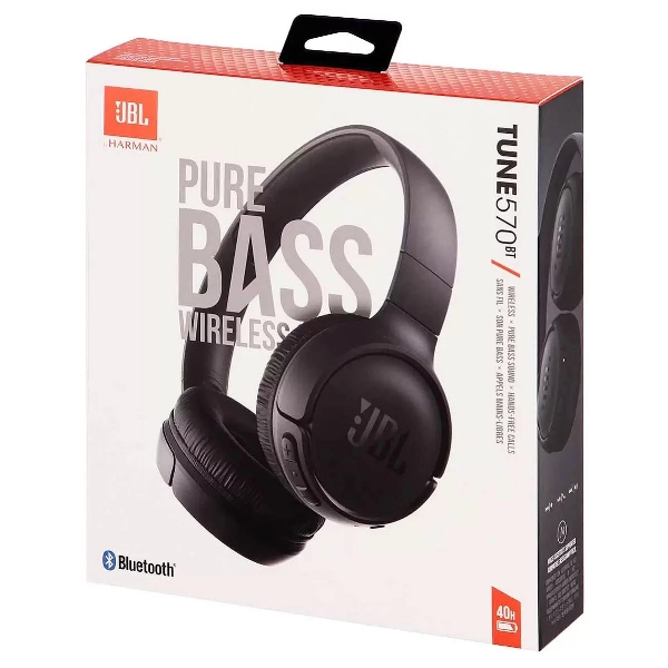 JBL TUNE 570BT BLUETOOTH FEJHALLGATÓ FEKETE