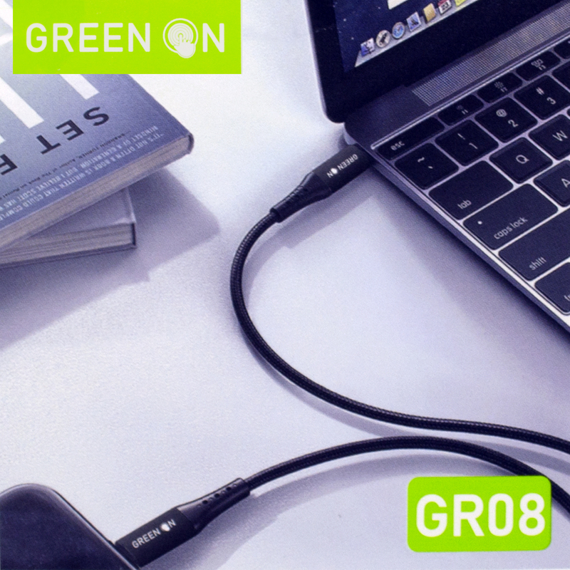 GREEN ON Dual Cable USB-C To USB-C GR08 2M