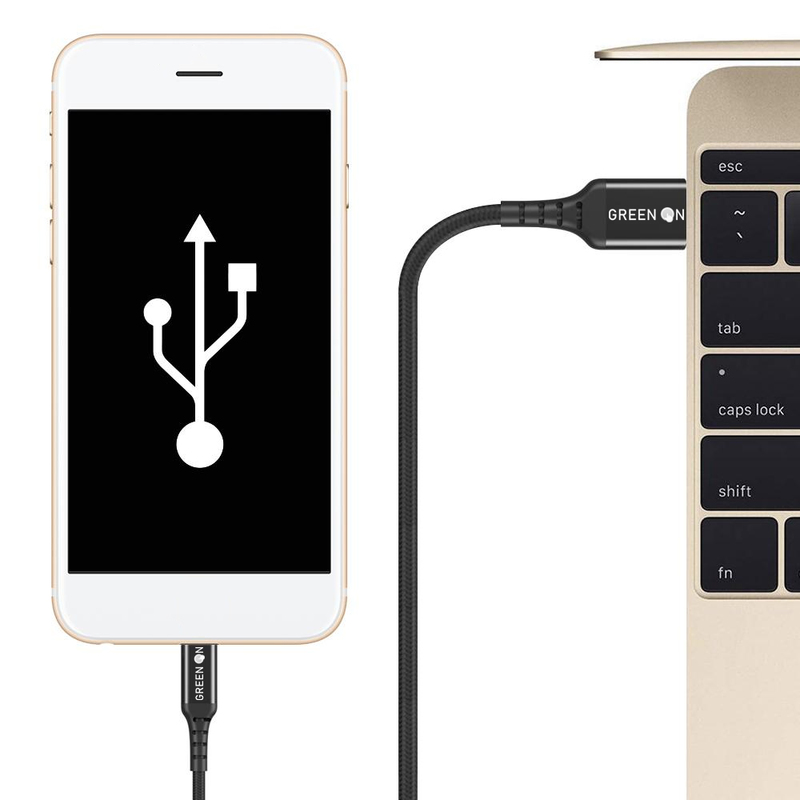 GREEN ON Dual Cable USB-C To USB-C GR09 1.2M