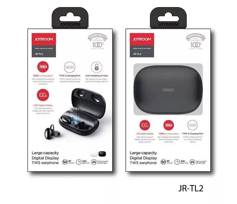 Joyroom JR-TL2 TWS Bluetooth 5.0 Headset - Fehér