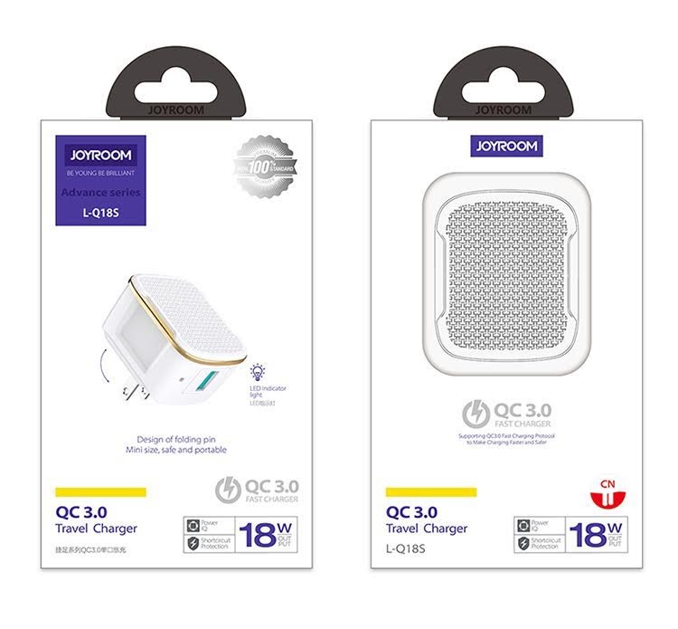 Joyroom L-Q18S QC 3.0 18W Hálózati Töltőfej + USB
