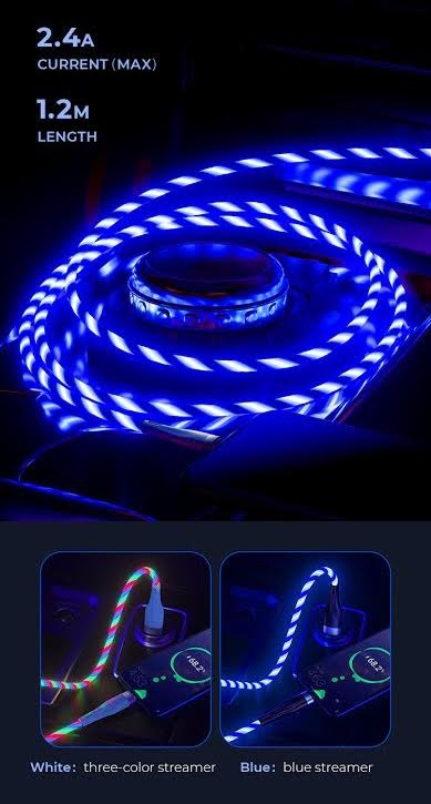 Joyroom S-1224N3 Streamer USB Type-C 1.2M Adatkábel - Fehér