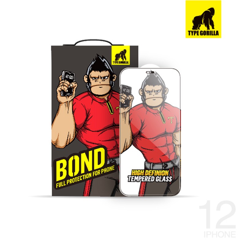 Apple iPhone 12 Mini TG Bond Narrow Border 2.5D Silk Full Üvegfólia - Feke