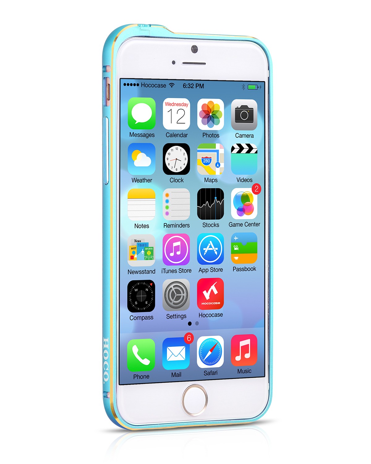 Apple iPhone 6 HOCO Blade Series Fedora Alu Bumper - Kék