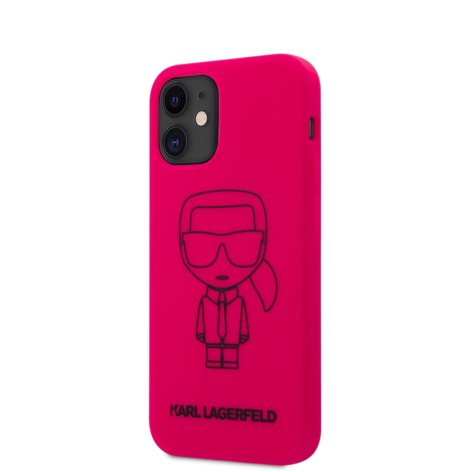 Apple iPhone 12 Mini KARL LAGERFELD KLHCP12SSILFLPI Liquid Silicon Hátlap 