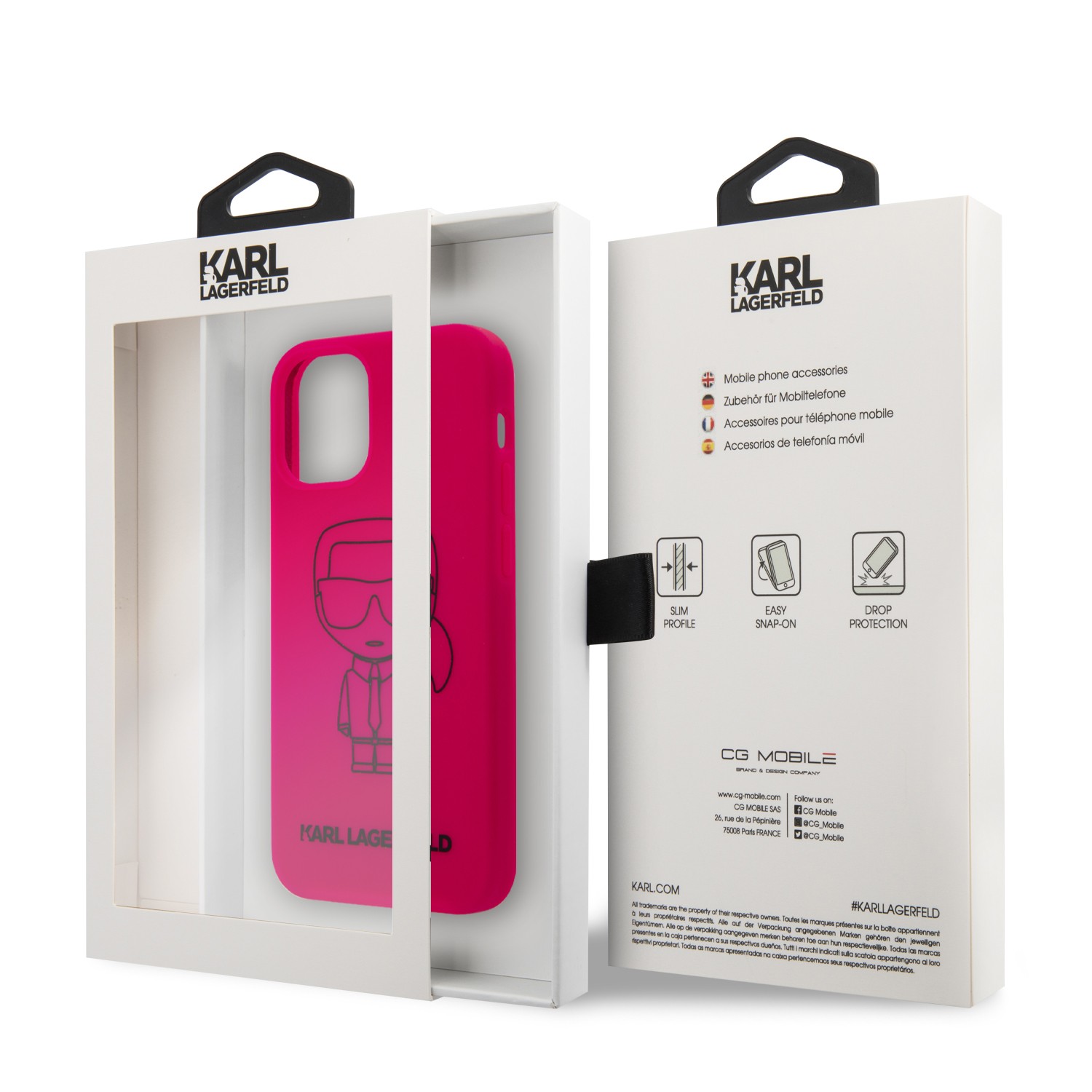 Apple iPhone 12 Mini KARL LAGERFELD KLHCP12SSILFLPI Liquid Silicon Hátlap 