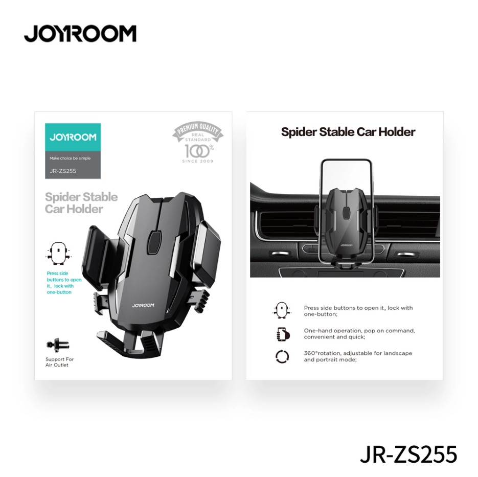 JOYROOM JR-ZS255 Spider Dashboard Autós Tartó - Fekete