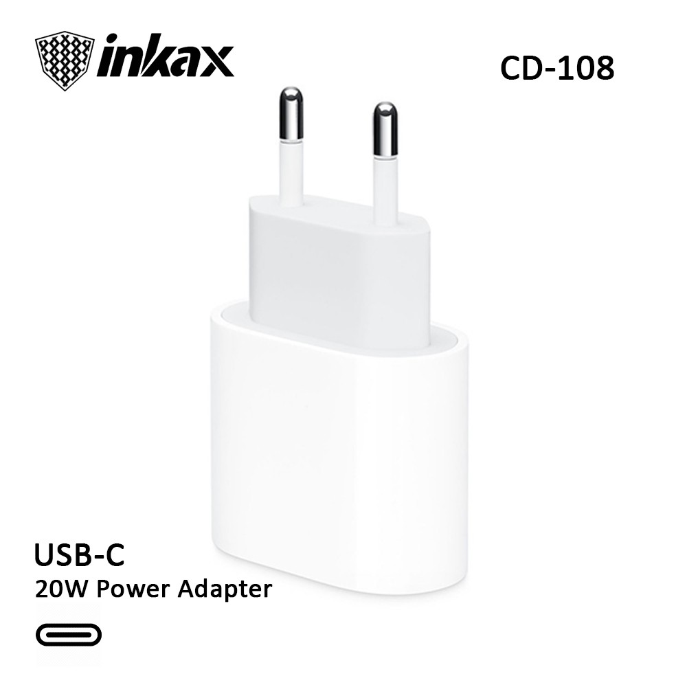 INKAX CD-108 PD 20W Hálózati Töltőfej - Fehér