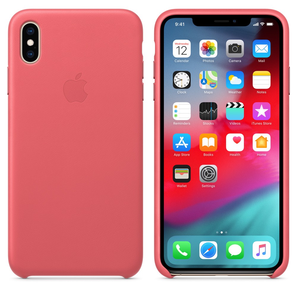 Apple iPhone XS Max MTEX2ZM/A Bőr Hátlap - Rózsaszín