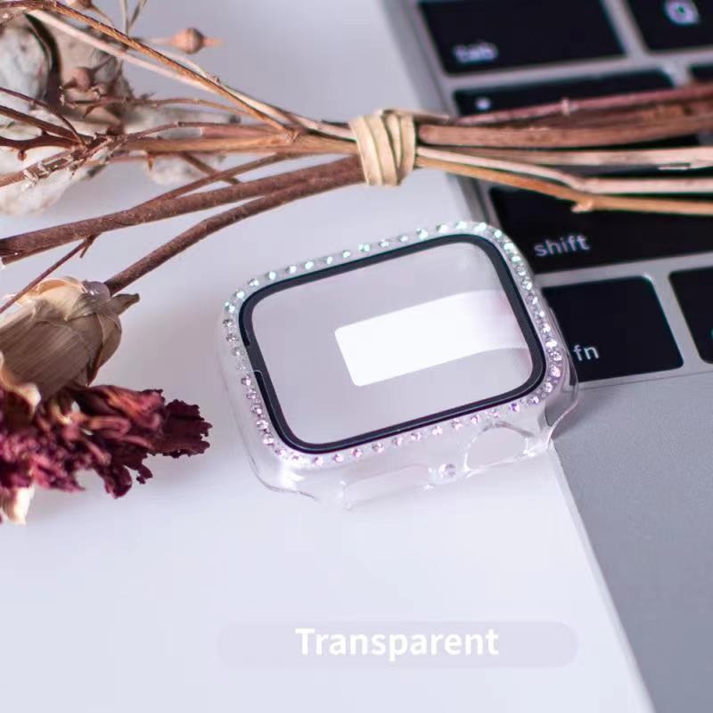 iWatch 4/5/6/SE 44mm Lito S+ Köves Üveg Előlap - Átlátszó