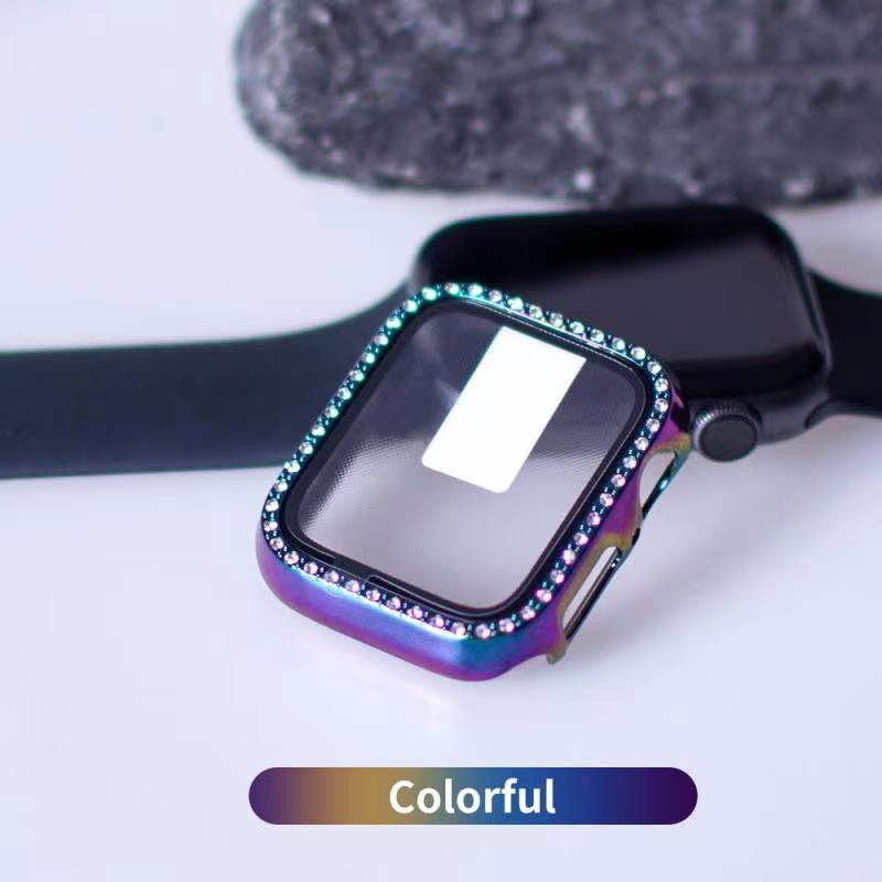 iWatch 4/5/6/SE 44mm Lito S+ Köves Üveg Előlap - Fekete Kaméleon