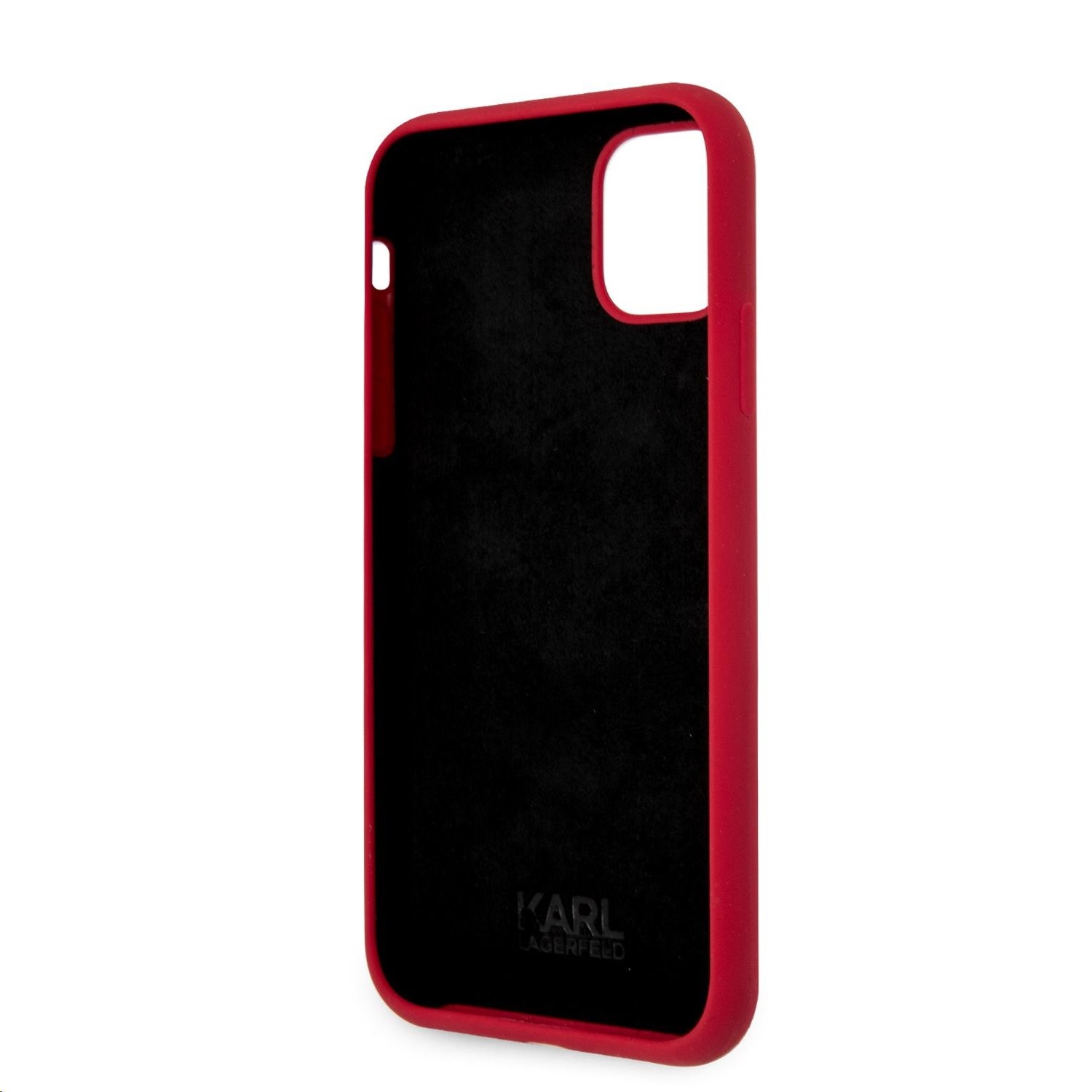 Apple iPhone 11 KARL LAGERFELD KLHCN61SLKLRE Liquid Silicon Hátlap - Piros