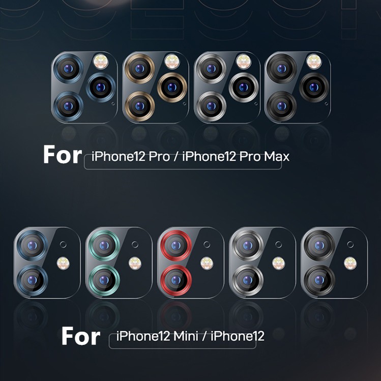 Apple iPhone 12 Pro Max Joyroom JR-PF689 3D Fém Kamera Védő Üvegfólia - Fe