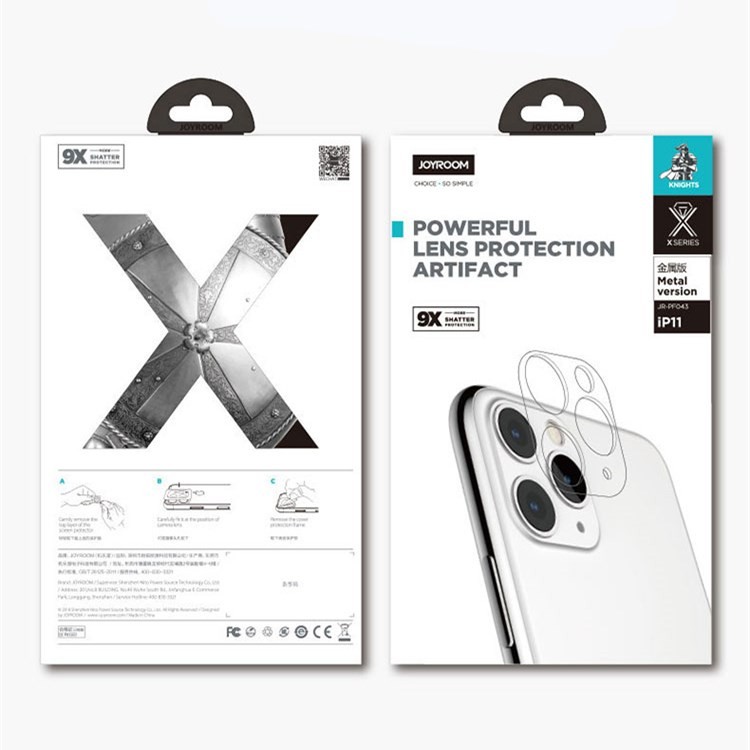 Apple iPhone 11 Joyroom JR-PF043 Knights 3D Fém Kamera Védő Üvegfólia - Vi