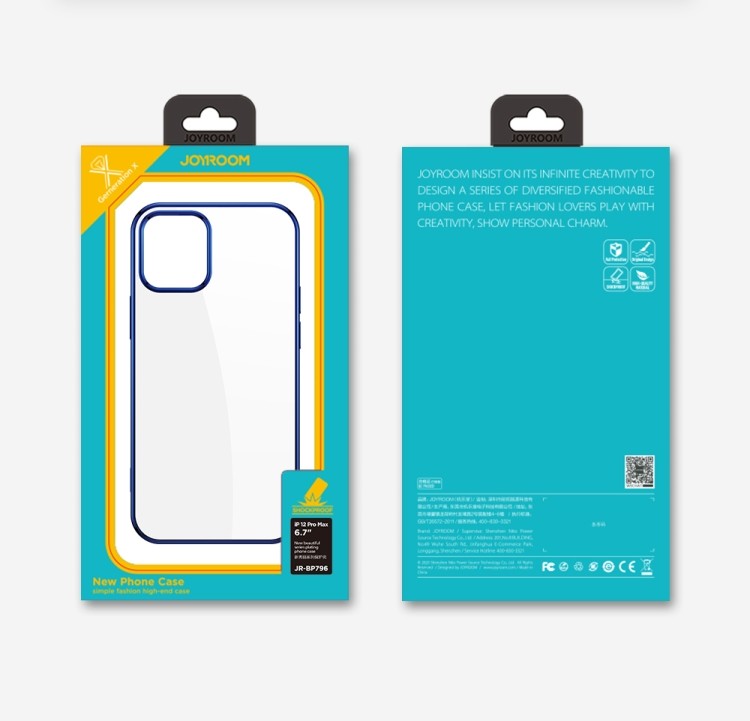 Apple iPhone 12/12 Pro JOYROOM JR-BP783 Hurricane Hátlap - Sötétkék
