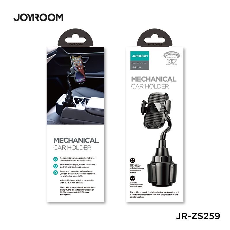 JOYROOM JR-ZS259 Mechanical Cup Autós Tartó - Fekete