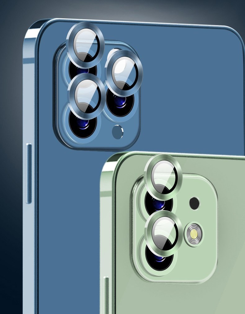 Apple iPhone 13 Pro/13 Pro Max Lito S+ 3D Fém Kamera Védő Üvegfólia - Ezüs
