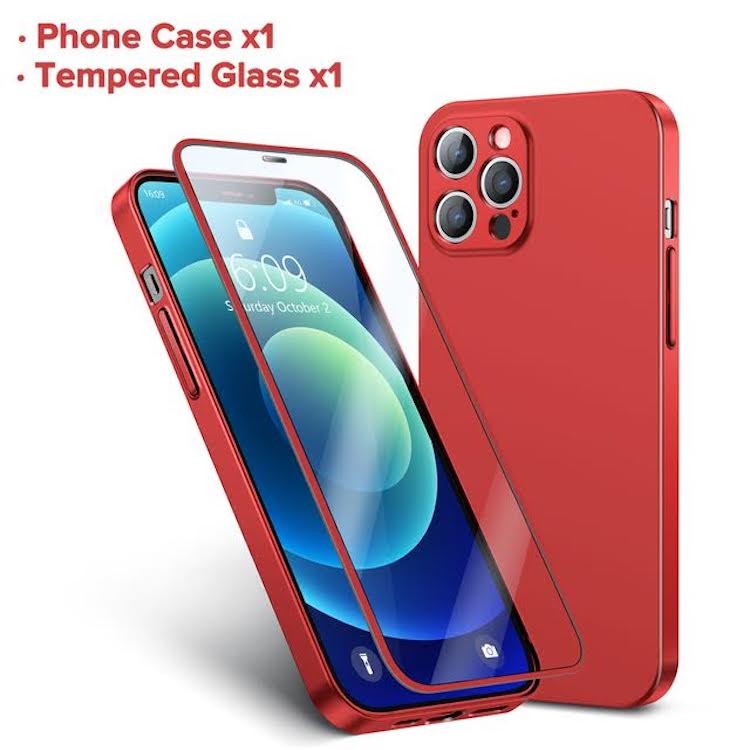 Apple iPhone 13 Pro JOYROOM JR-BP935 360 Full Cover Hátlap - Piros