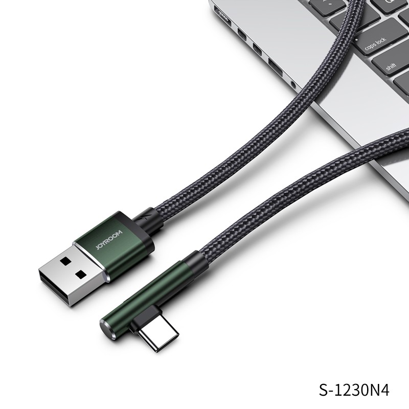 Joyroom S-1230N4 Gaming 3A USB Type-C 1.2M Adatkábel - Sötétzöld