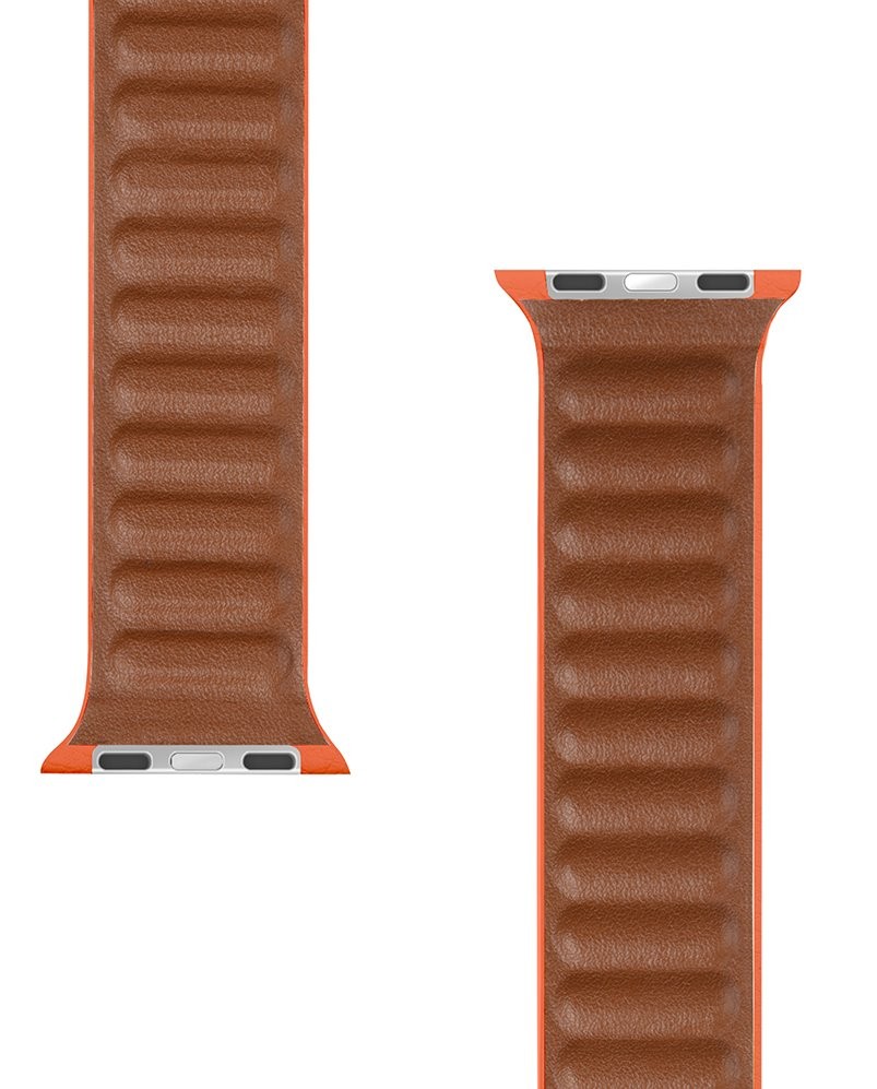 Apple iWatch TACTICAL 731 Loop Leather 38/40/41mm Óraszíj - Narancssárga