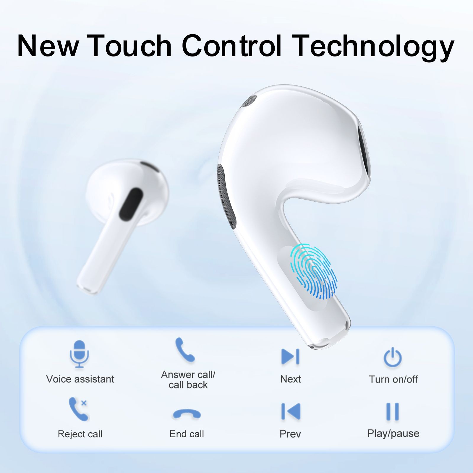 JOYROOM JR-T03S Plus TWS Bluetooth 5.1 Headset - Fehér