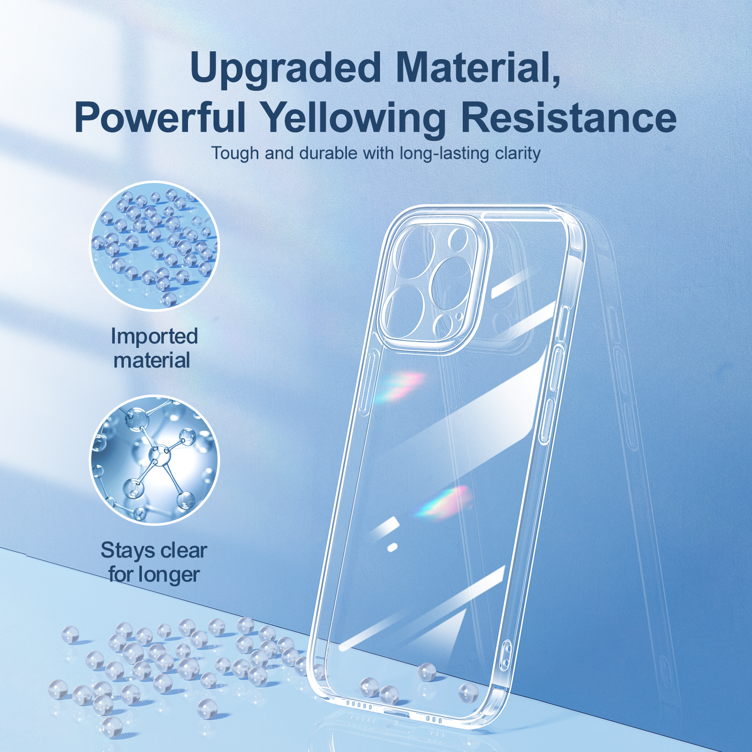 Apple iPhone 14 Pro Max Joyroom JR-14Q4 Kameravédős TPU Hátlap - Átlátszó