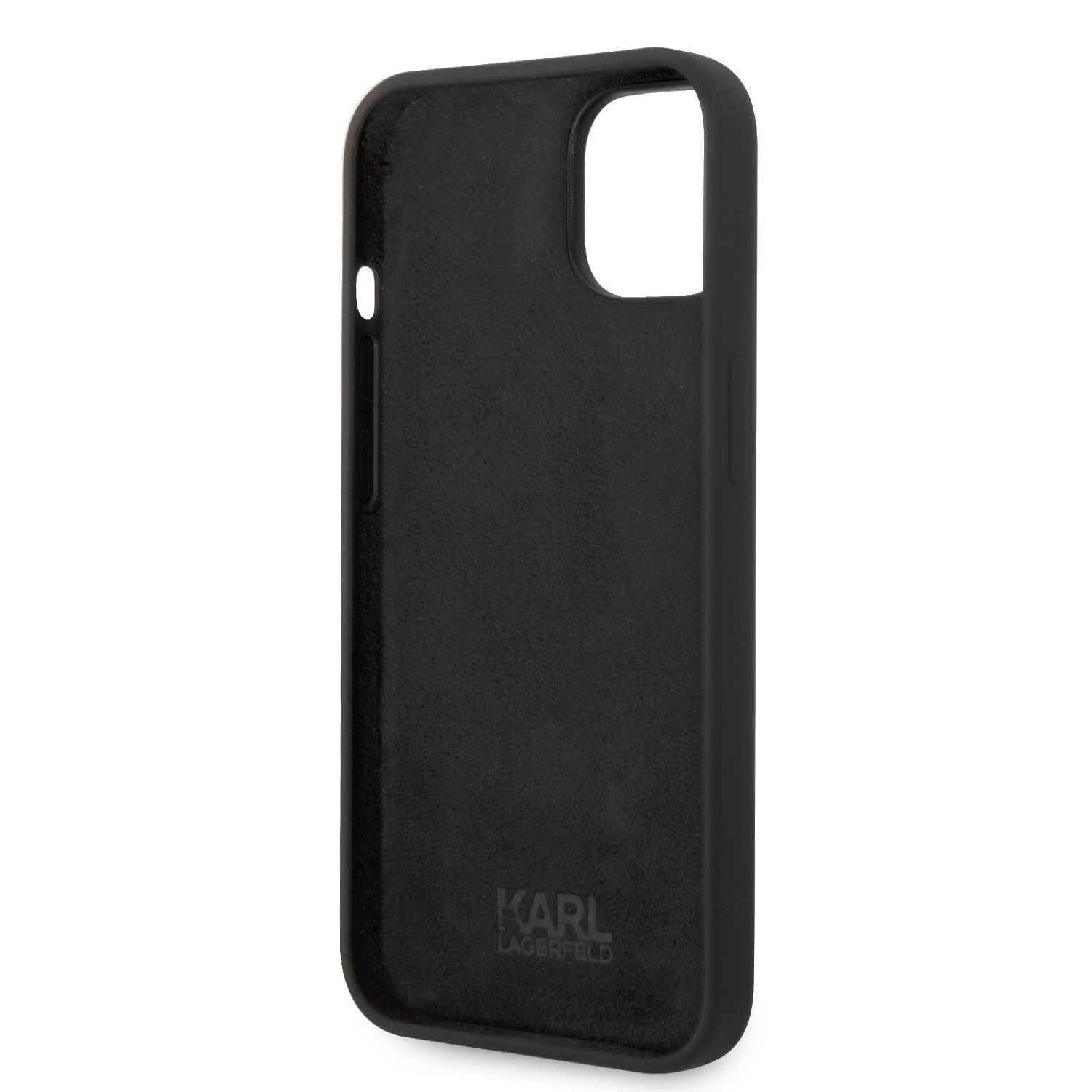 Apple iPhone 14 KARL LAGERFELD KLHCP14SSLCTBK Liquid Silicon Hátlap - Feke