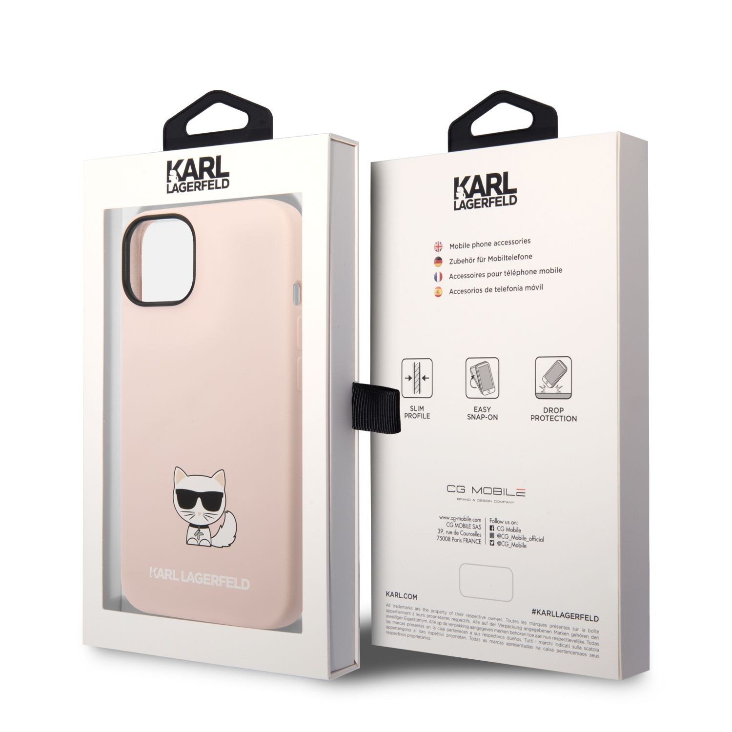 Apple iPhone 14 KARL LAGERFELD KLHCP14SSLCTPI Liquid Silicon Hátlap - Rózs