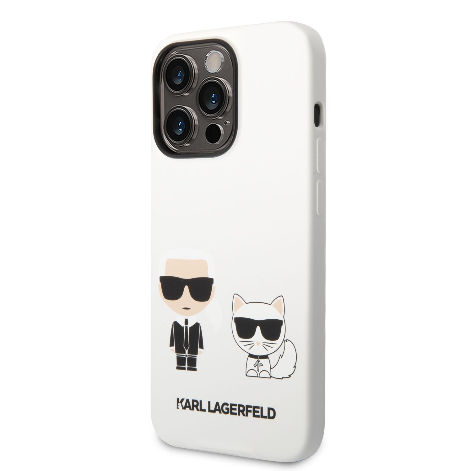 Apple iPhone 14 Pro KARL LAGERFELD KLHCP14LSSKCW Liquid Silicon Hátlap - F