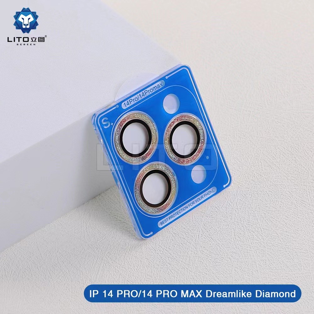 Apple iPhone 14 Pro/14 Pro Max Lito S+ 3D Fém Kamera Védő Üvegfólia - Kamé