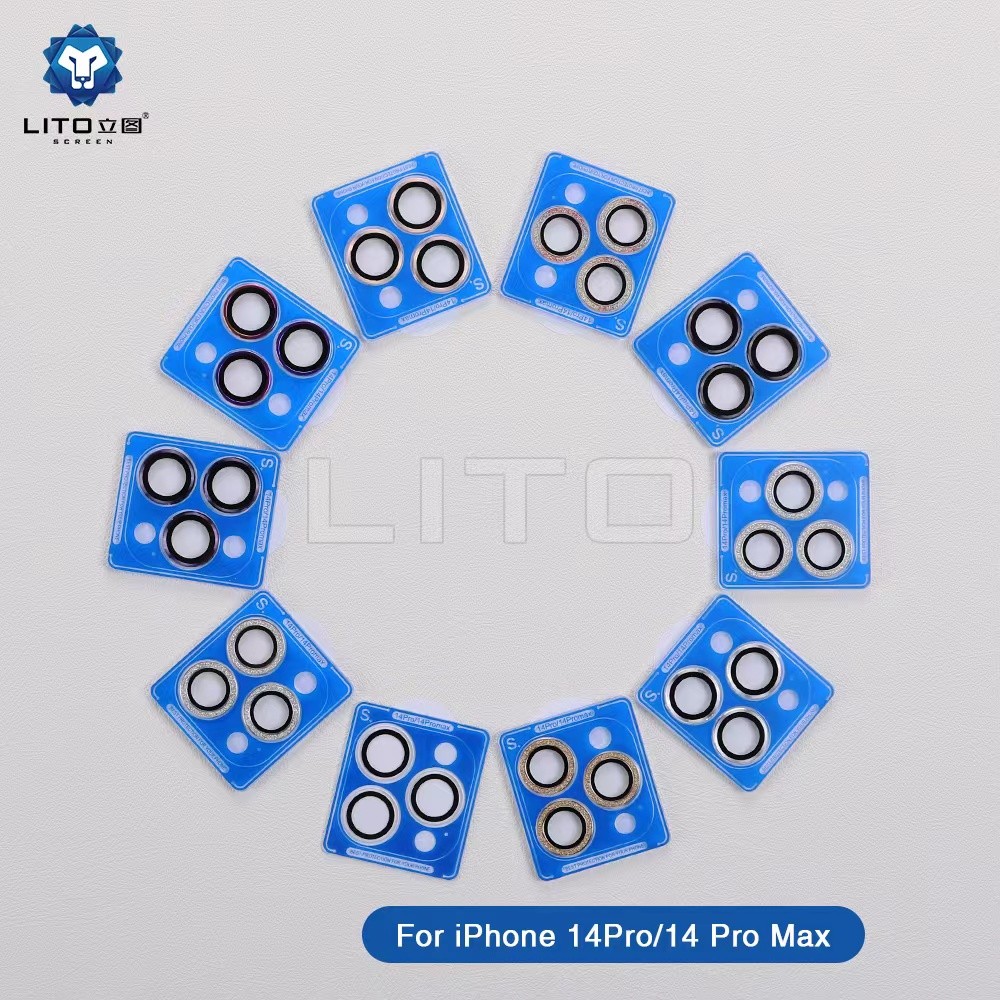 Apple iPhone 14 Pro/14 Pro Max Lito S+ 3D Fém Kamera Védő Üvegfólia - Kamé