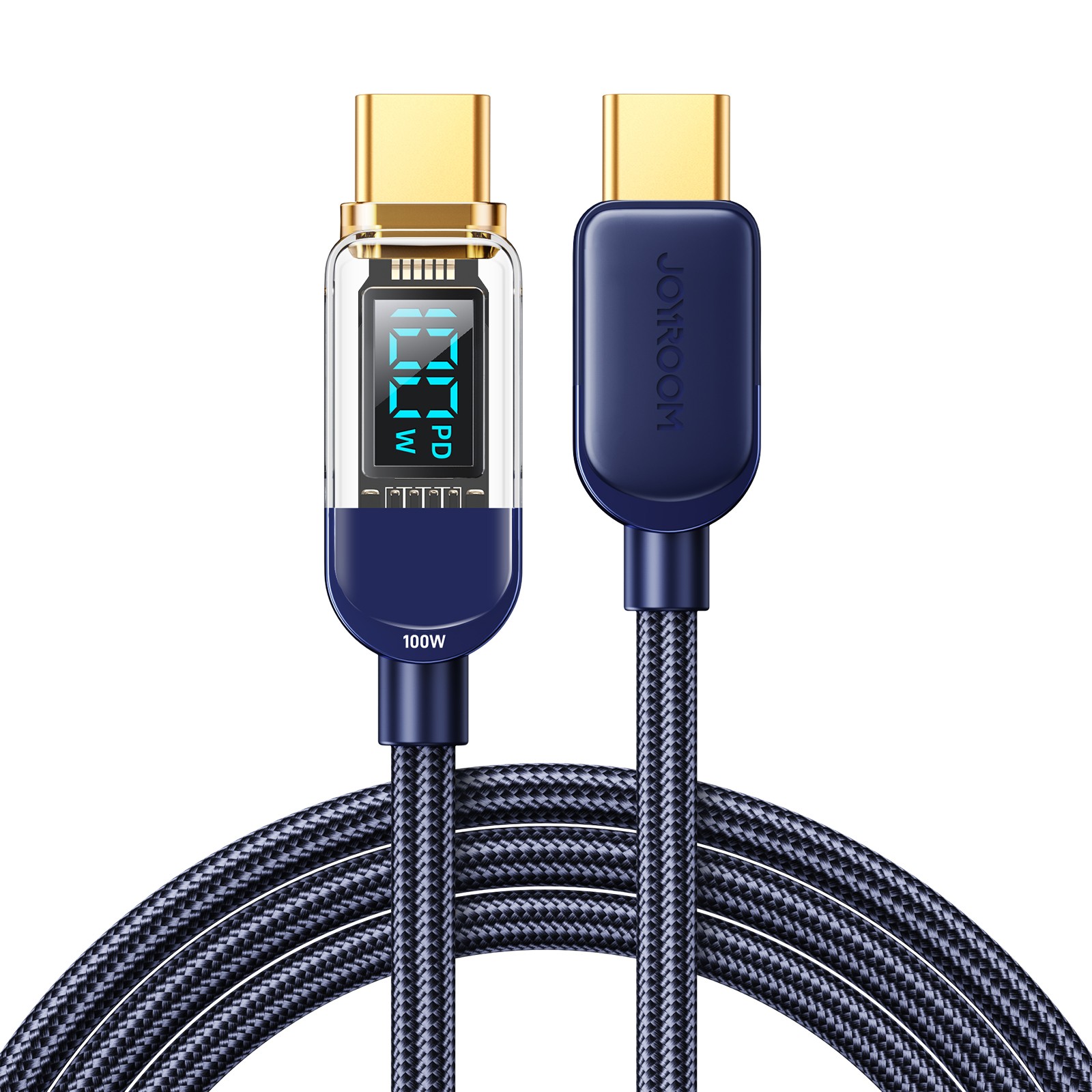 Joyroom S-CC100A4 PD USB Type-C 100W 1.2M Digitális Adatkábel - Kék