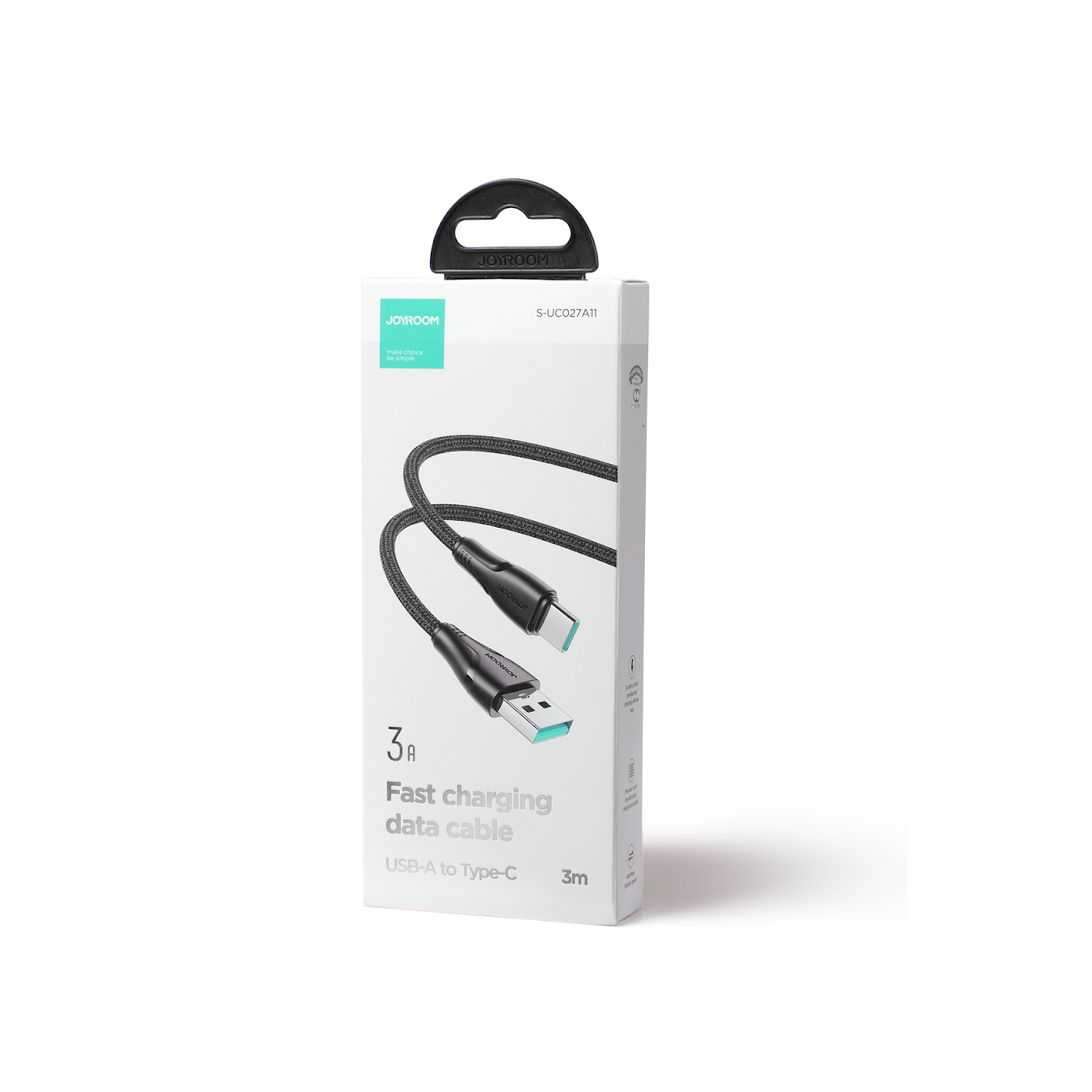 Joyroom S-UC027A11 3.0A USB Type-C 3M Adatkábel - Fekete