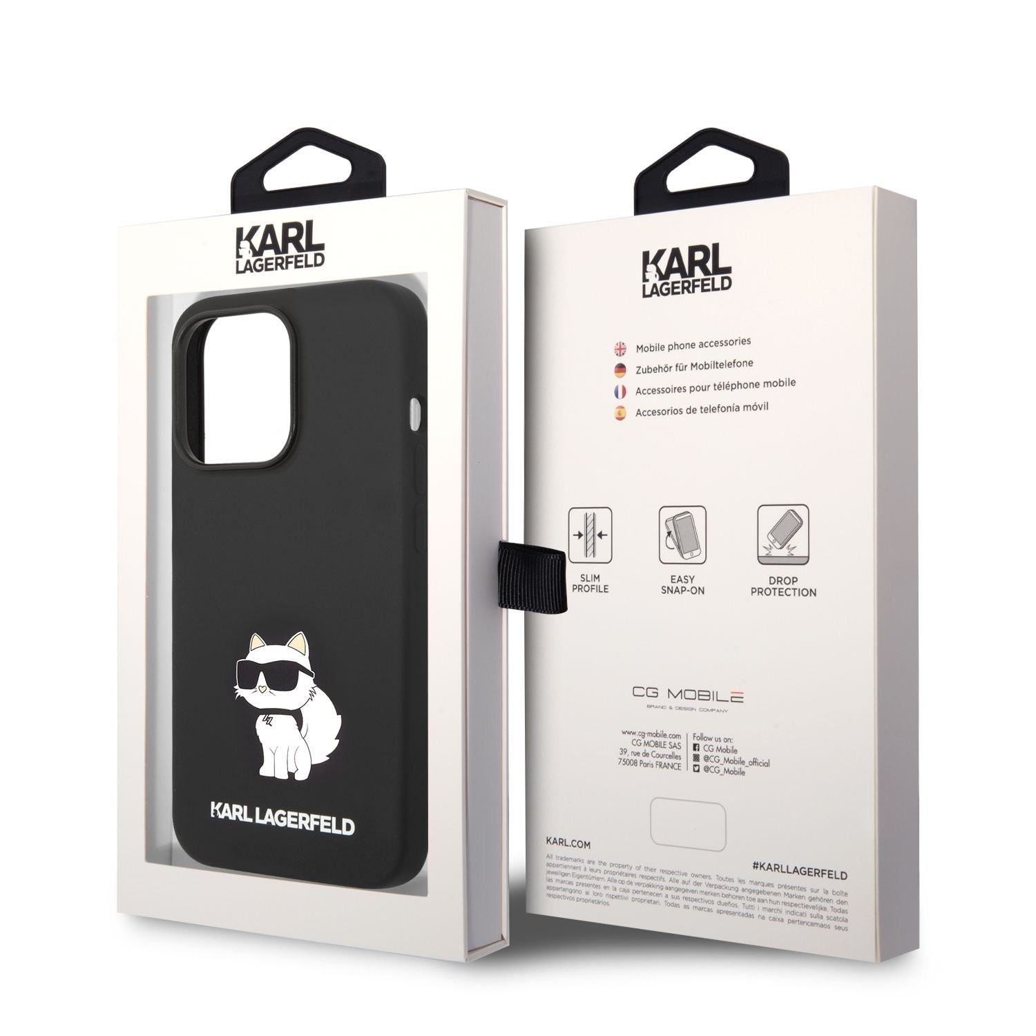 Apple iPhone 14 Pro Max KARL LAGERFELD KLHCP14XSNCHBCK Liquid Hátlap - Fek