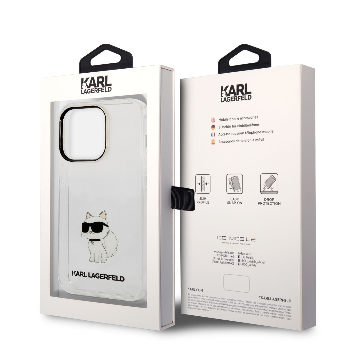 Apple iPhone 14 Pro Max KARL LAGERFELD KLHCP14XHNCHTCT TPU Hátlap - Átláts