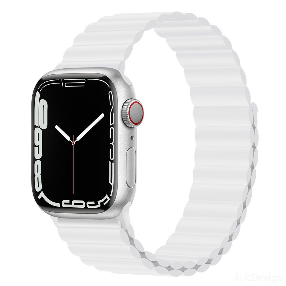 Apple iWatch Devia Delux Sport 3 Silicone Magnet 38/40/41mm Óraszíj - Whit
