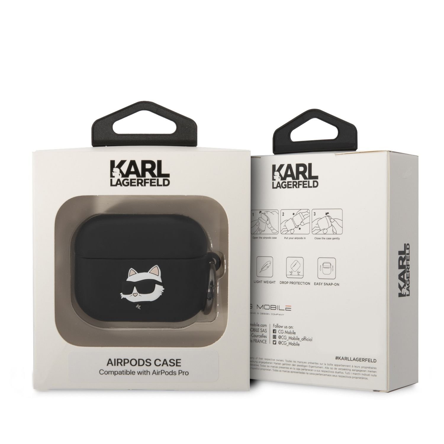 Apple Airpods Pro 2 KARL LAGERFELD KLAP2RUNCHK Liquid Silicon Tartó - Feke