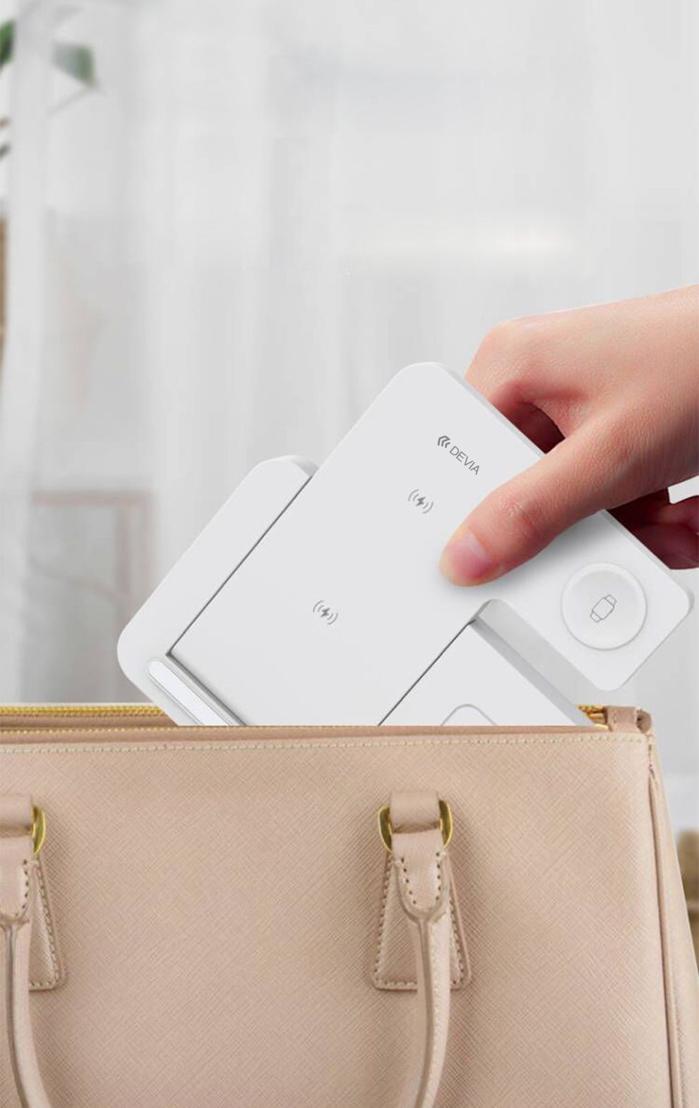 Devia EA405 Smart 3in1 Wireless Töltő - Fehér