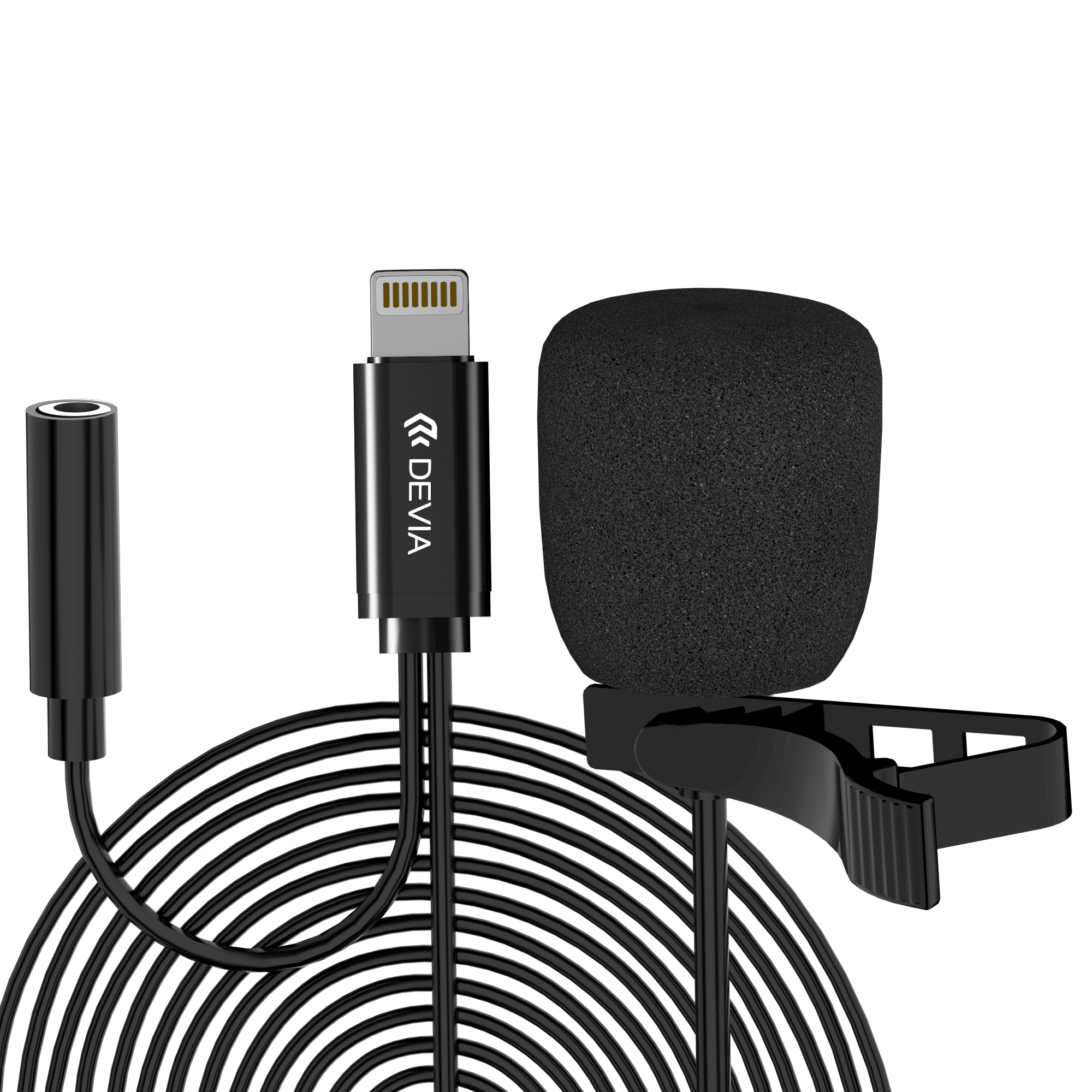 DEVIA EM065 Smart USB Lightning Audió Mikrofon - Fekete