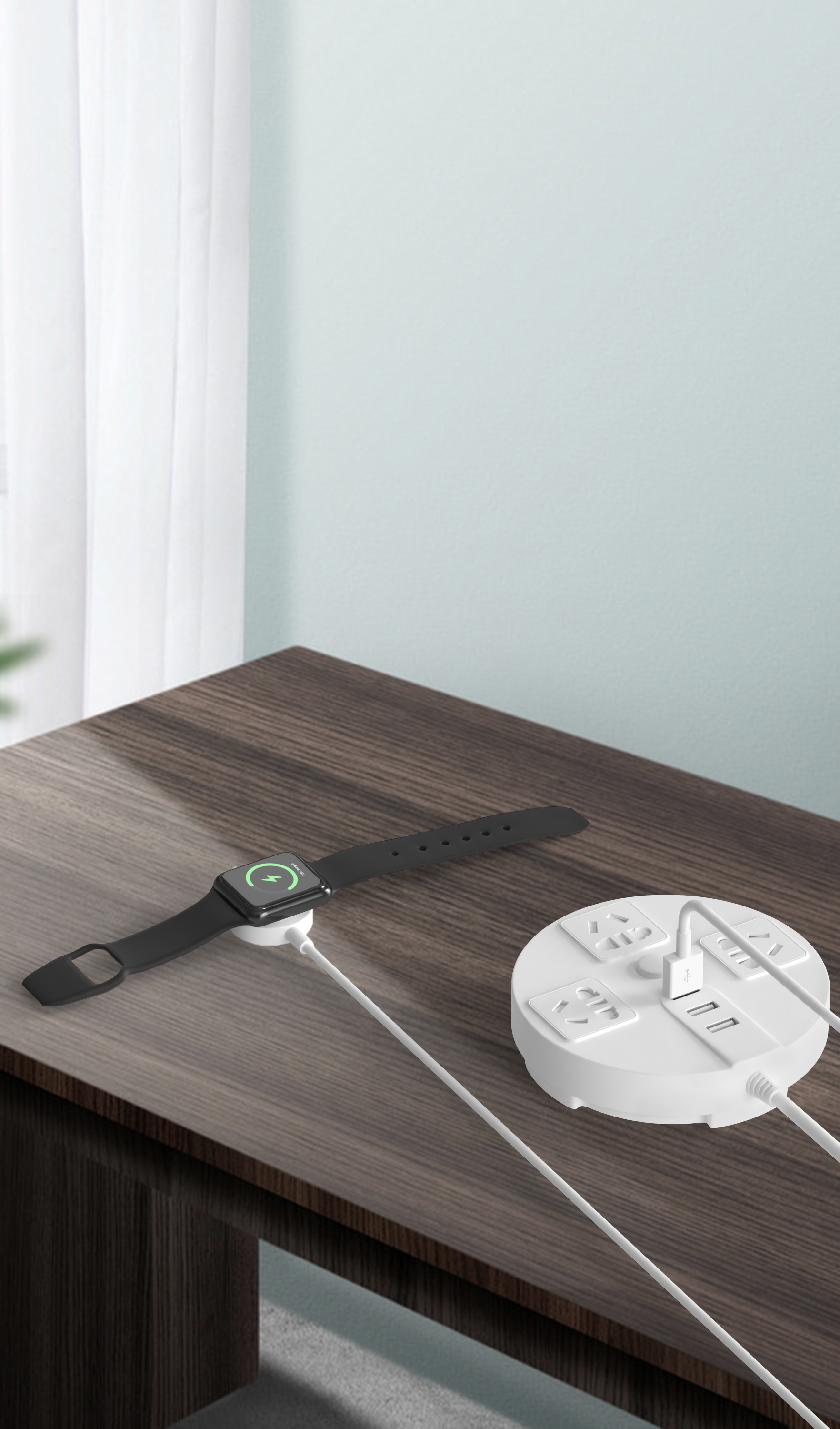 DEVIA EA398 Smart USB-A Magnetic Wireless Apple iWatch Töltő - Fehér