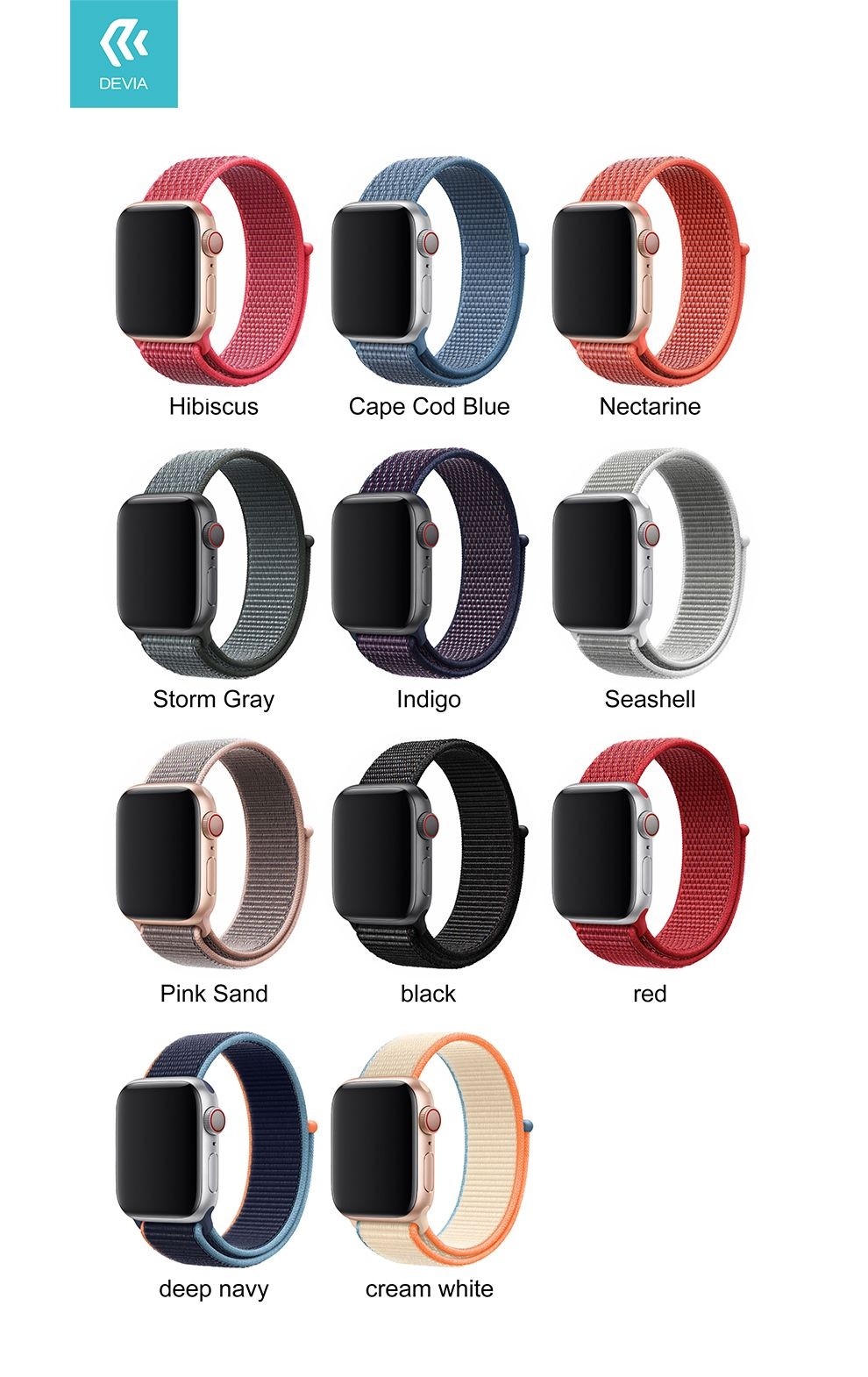 Apple iWatch Devia Delux Sport 3 42/44/45mm Óraszíj - Black